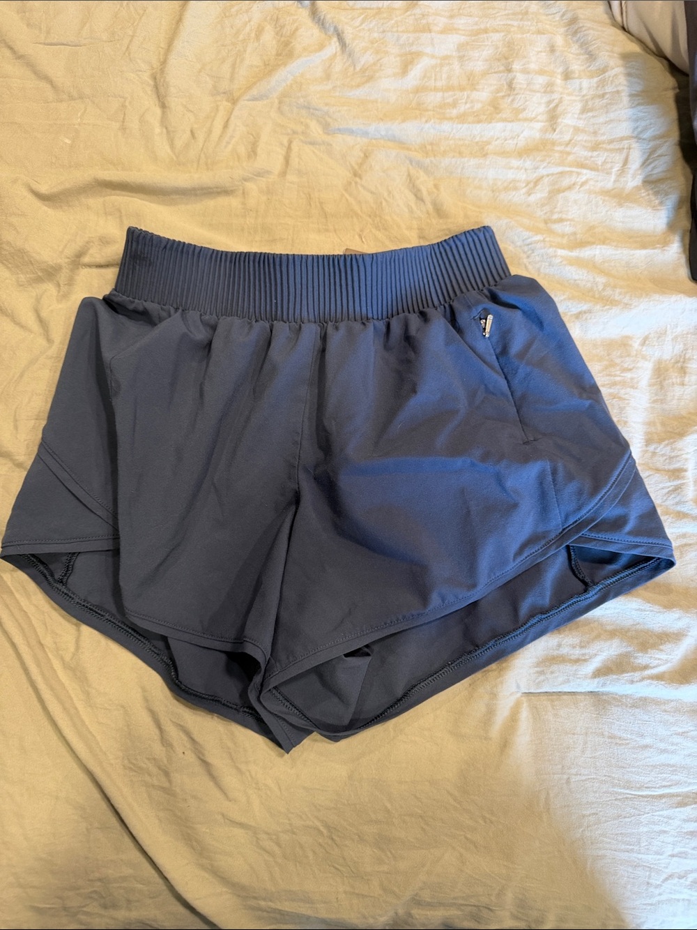 CALIA by Carrie Underwood Navy Athletic Shorts with Ribbed Waistband